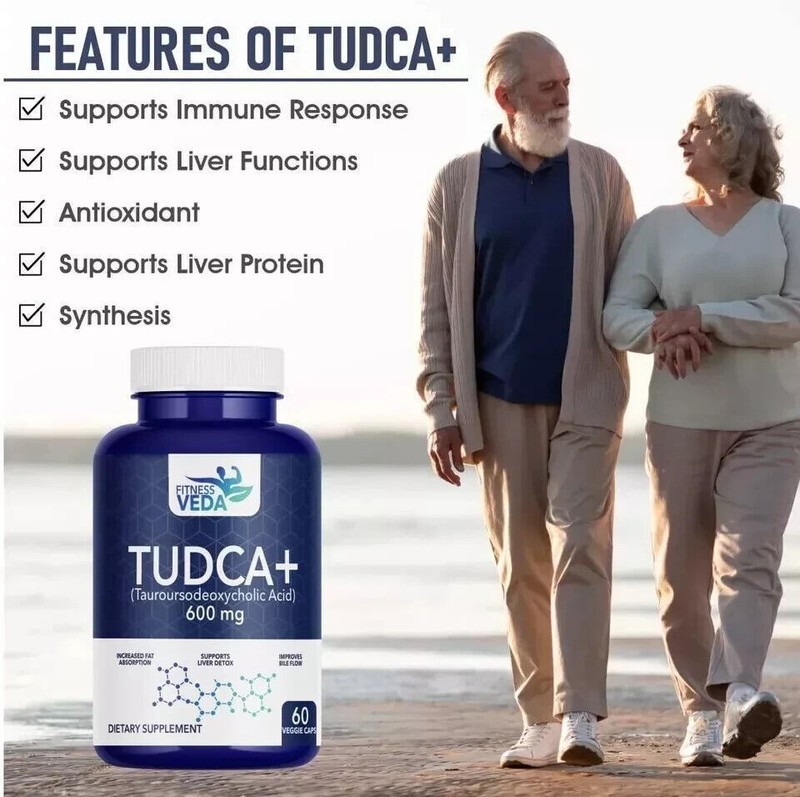 FITNESSVEDA Liver Detox Supplement | Fat Absorption Tudca + 600 Mg - 60 Capsules gallery