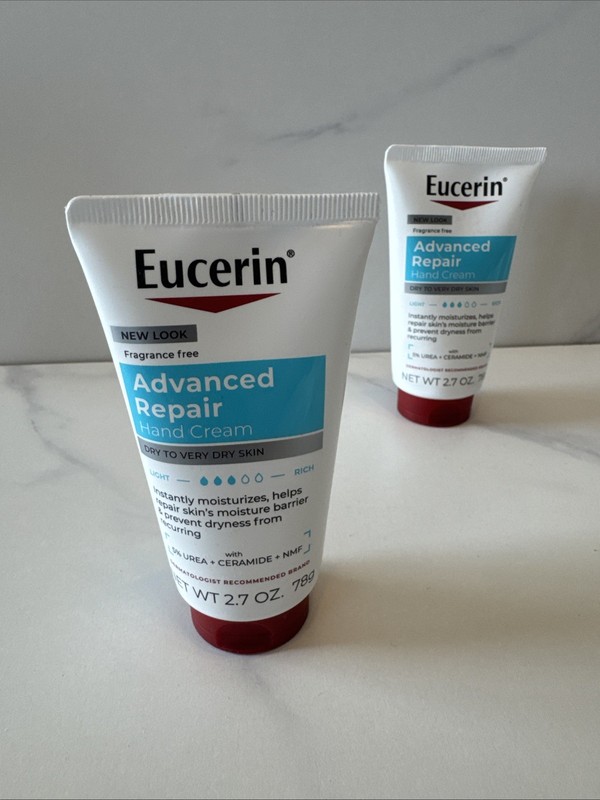 2-PK Eucerin Advanced Repair Hand Cream For Very Dry Skin 2.7oz. Fragrance Free gallery