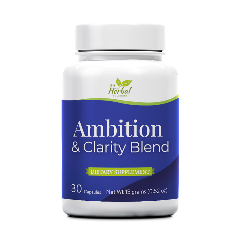 Ambition & Clarity Blend Natural Nootropic Focus Brain Fog Motivation Vegan