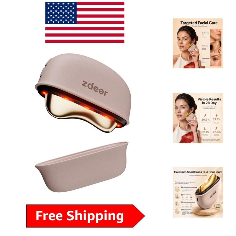 Caring Facial Massager with Brass Heat and Vibration Therapy – Spa Gift