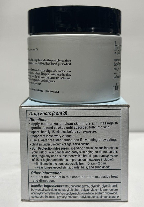 Philosophy Hope In A Jar Smooth-glow Multi Task Moisturizer SPF 30- 2oz EXP01/27 gallery
