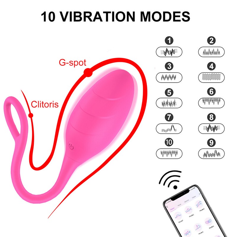 Wireless-APP-Remote-Control-Bullet-Egg-Vibrator-Massager-For-Women-use-Lubricant gallery