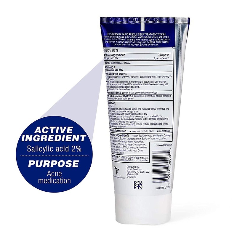 Clearasil Rapid Rescue Facial Wash Deep Acne Treatment Clear Skin 6.78oz gallery