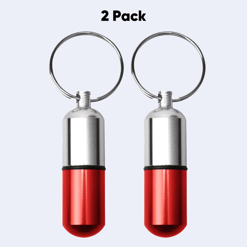 Red Color FDA Medicine Pill Capsule Mini Bottle Drug Portable Container Box NEW