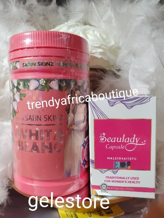 2pc. Satin SKINZ White BLANC 800g . & Beaulady Juliet 60/bottle Combo