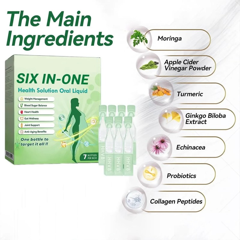 Six-in-One Herbal Wellness Oral Drops – Metabolism & Health Support Solution gallery