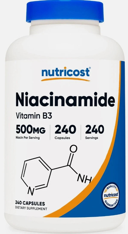 Nutricost Niacinamide Vitamin B3, 500mg, 240 Capsules