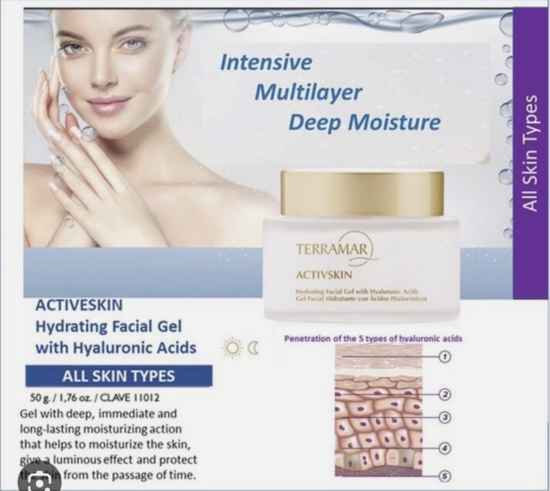 Hydrating Facial Gel with Hyaluronic acids Terramar 50g (1.76 oz)
