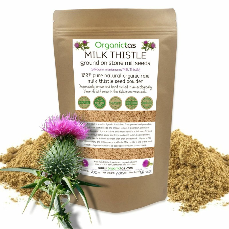 Organic Milk Thistle Seed Powder Natural Antioxidant Silybum Marianum