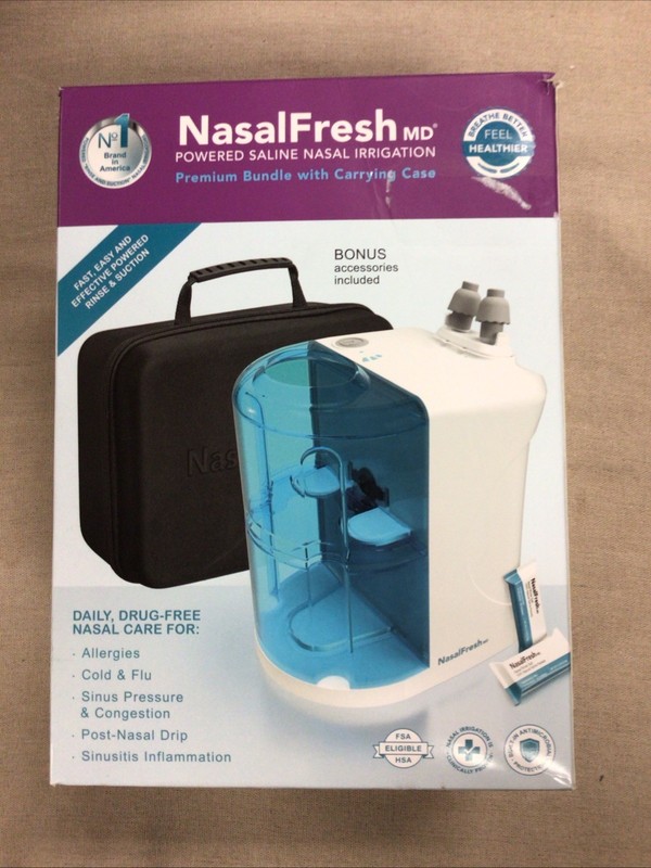 NasalFresh MD Dual Powered Nasal Irrigation System for Sinus Congestion UNUSED