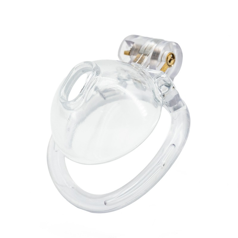 Resin Male Chastity Cage Device Men Plastic Lock Belt with 4 Rings 6 Colors gallery
