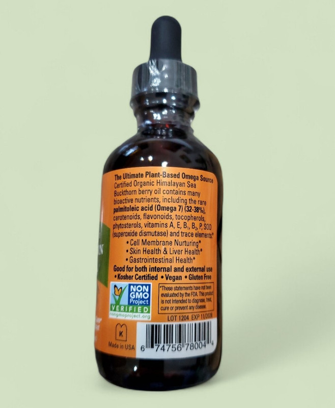 1.76 oz Seabuck Wonders Organic Himalayan Sea Buckthorn Berry Oil Exp. 03/2026 gallery