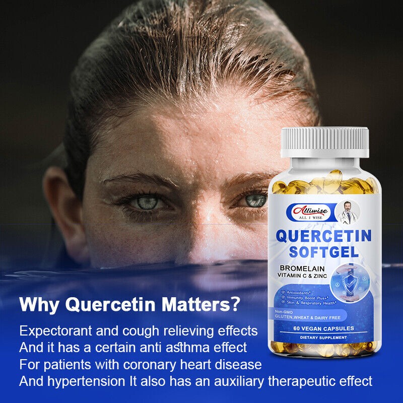 Quercetin 1000MG with Bromelain & Zinc Immune Support Supplement 120ct gallery