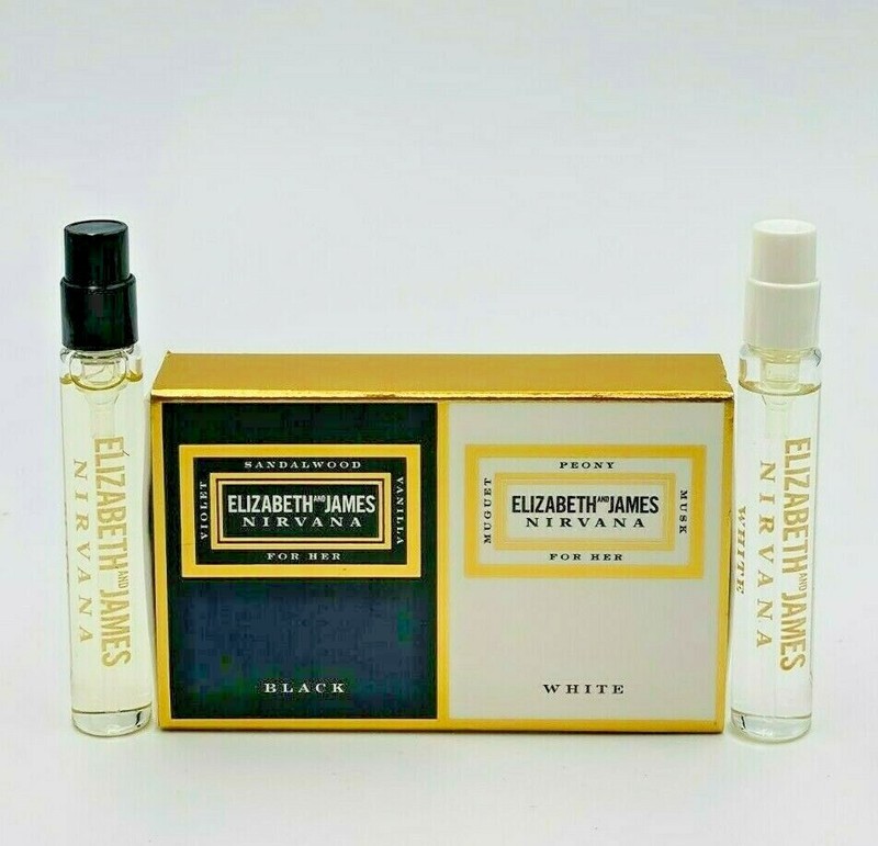 Elizabeth and James Nirvana White/Black Set Spray 2 x 0.14 oz/4 ml NIB Lot 50pcs