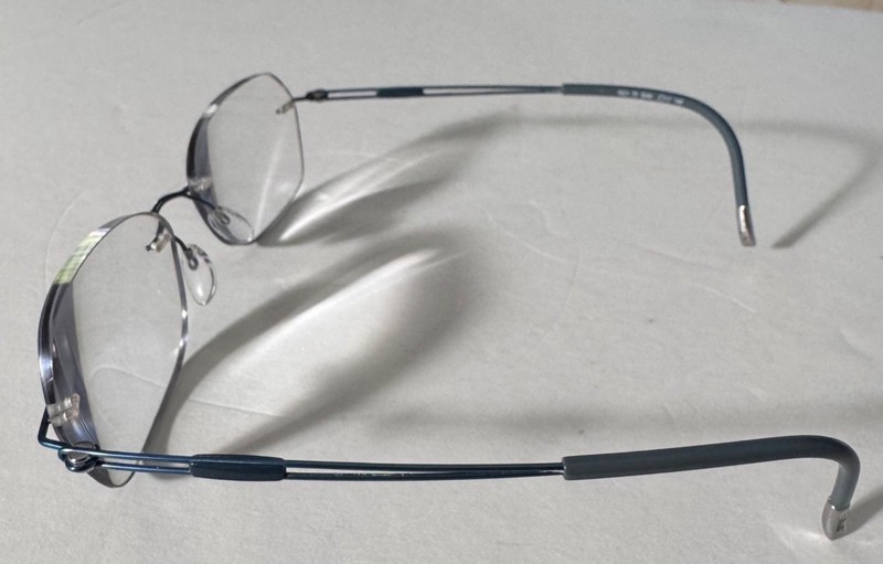 Silhouette Titan Rimless Titanium Eyeglass FRAMES ONLY Blue 5521 70 5040 17 140 gallery