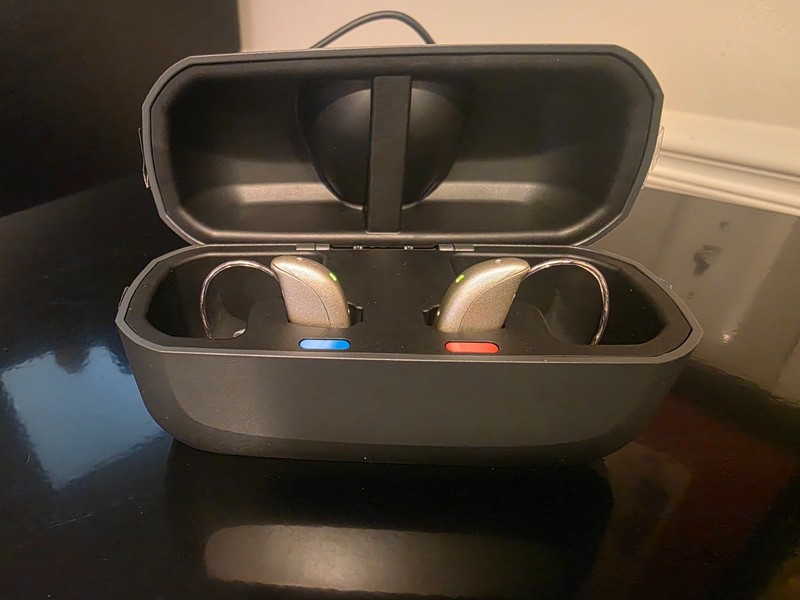 ReSound Nexia 9 Rechargeable Hearing Aids, Bluetooth, Used in great shape.