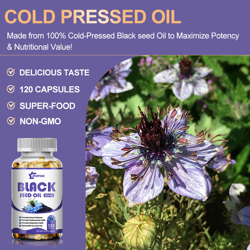 Black Seed Oil Capsules - 100% Pure Organic COLD PRESSED Cumin Nigella Sativa gallery