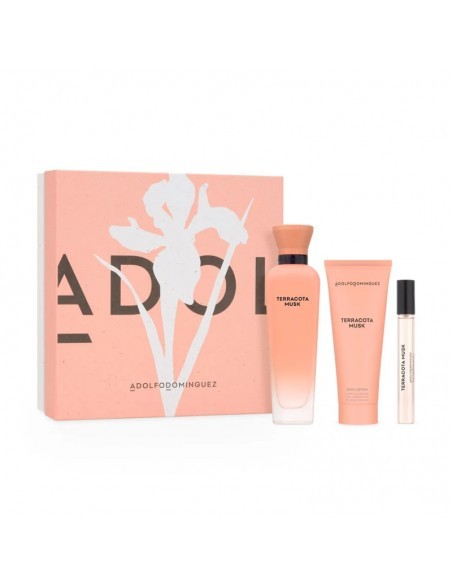 Adolfo Dominguez TERRACOTA MUSK Eau de PARFUM 4.1oz / 120ml Spray GIFT SET 3 PCS