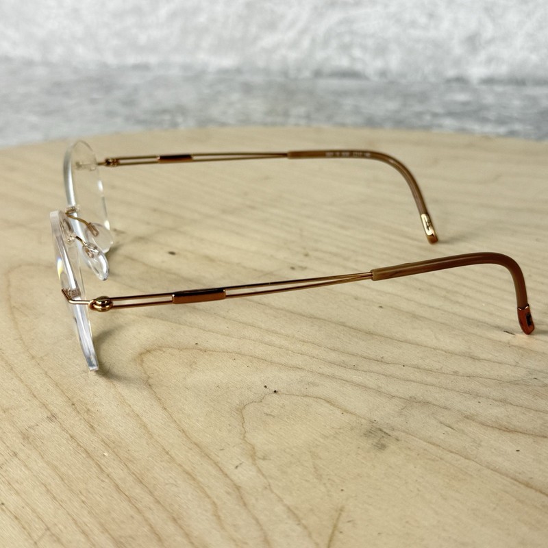 Silhouette Rimless Rose Gold Eyeglasses Frames ONLY - 5521 70 3530 - 53-17-140 gallery