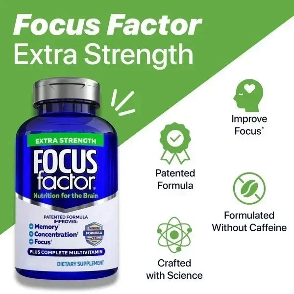 3 Packs Focus Factor Adults Extra Strength- Brain Supplement for Memory- 120 Tab gallery