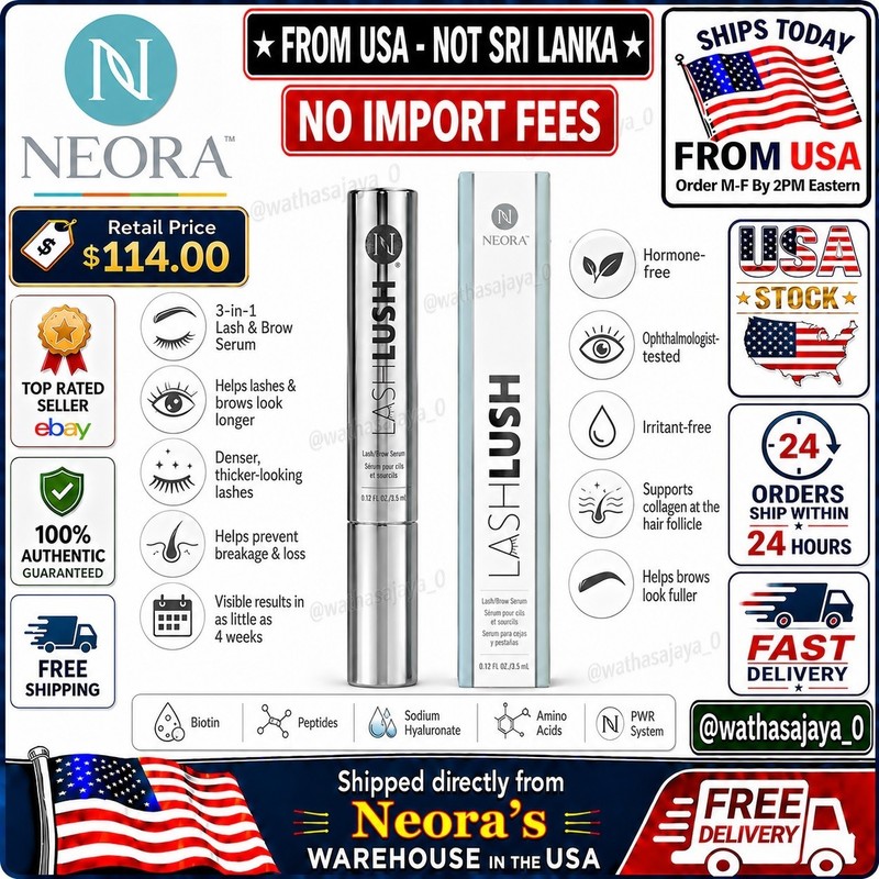 Neora LashLush 3-in-1 Lash & Brow Serum 3.5 mL Longer Thicker Look 🚚From USA🚚