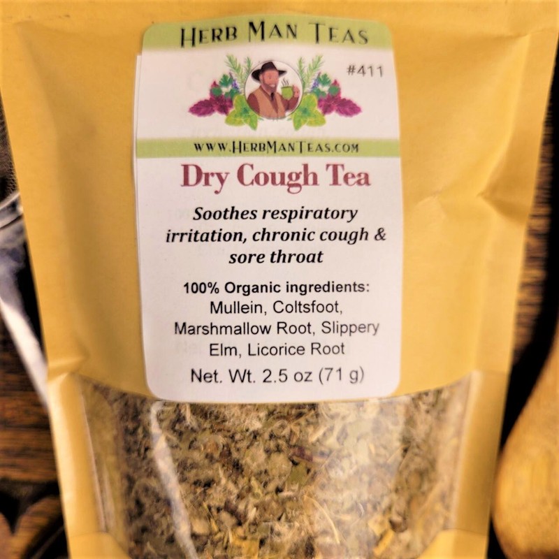 DRY COUGH TEA -A natural lung tonic for dry respiratory conditions & sore throat