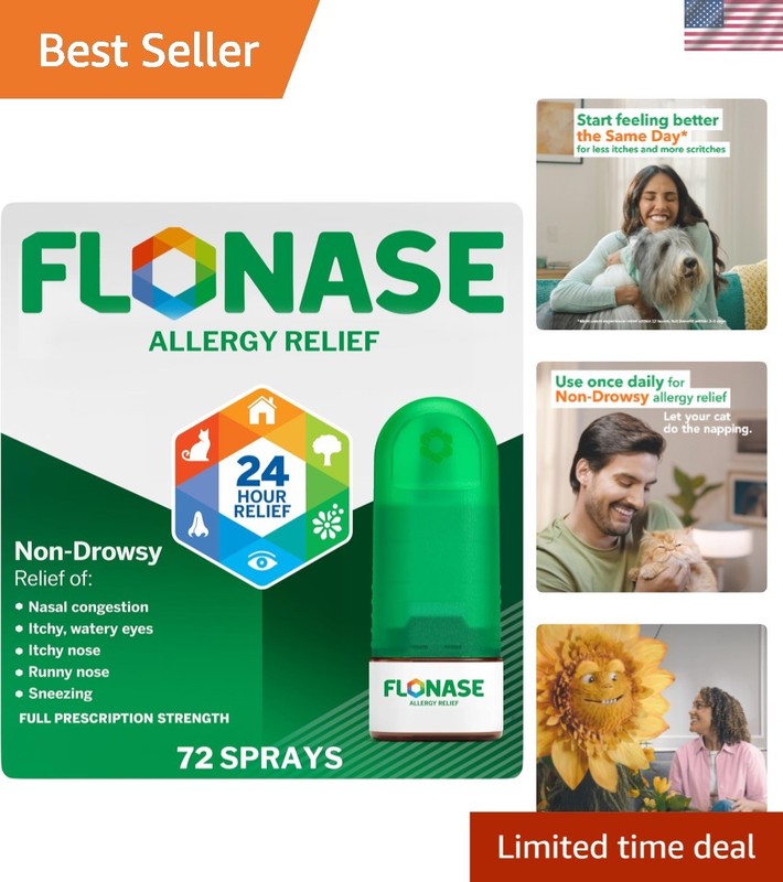 Doctor Recommended Allergy Relief Nasal Spray – 72 Sprays for -Round Comfort
