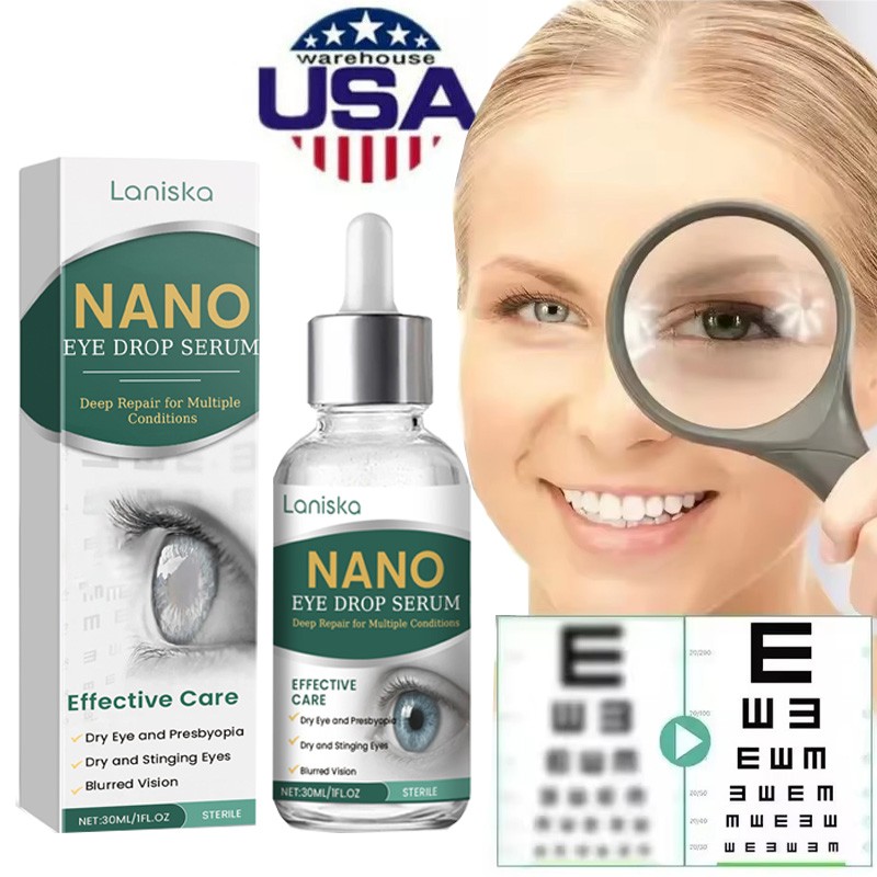 Nano Eye Drops Serum, Natural Nano Lubricant Eye Drops for Dry Eye Presbyopia.