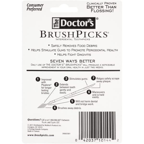 The Doctor's BrushPicks Toothpicks, 275 Picks Per Pack 275 Count (Pack of 2) gallery