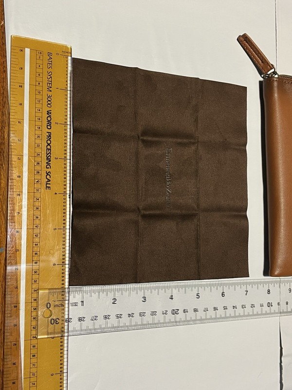 Ermenegildo Zegna Brown Leather Eyeglass Sunglasses Case With Cloth gallery