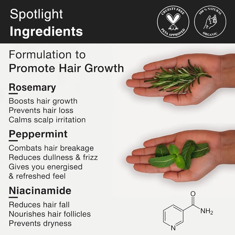 Soulflower Rosemary Water spray with mint| For Hair growth, Hair fall control, S gallery