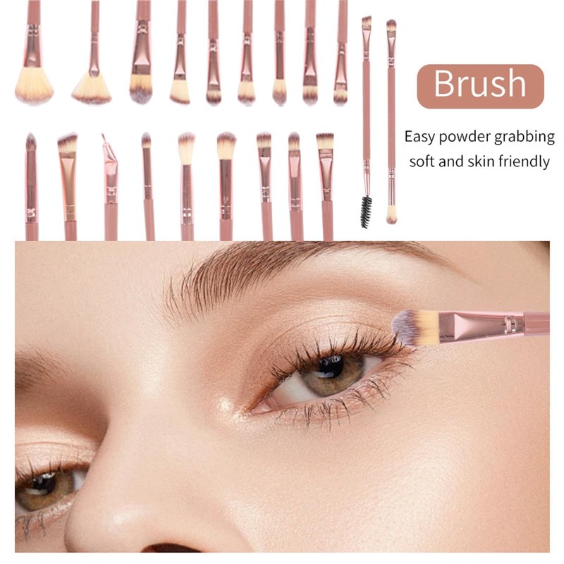 48pcs Pink Makeup Brush Set, Professional & Beginner-friendly Premium Synthet... gallery