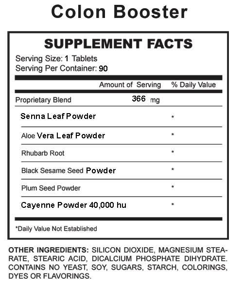 Cleanse Purify : Colon Booster : Pure Body Institute - with Senna - 90 Tablets gallery