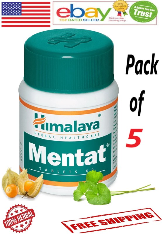 5 X Himalaya MENTAT 60 Tablets Each BEST PRICE