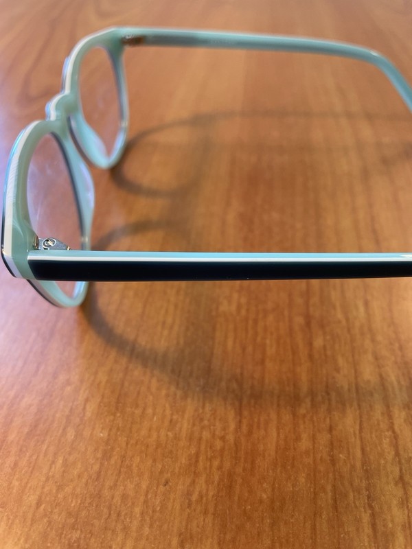 Felix Gray BLUE LIGHT Blocking non-Rx GLASSES Roebling Green 2-tone frame; Sz. S gallery