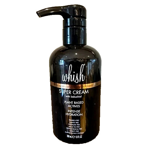 WHISH SUPER CREAM w/BAKUCHIOL INTENSE HYDRATION PLANT BASED ACTIVES 13 oz NEW