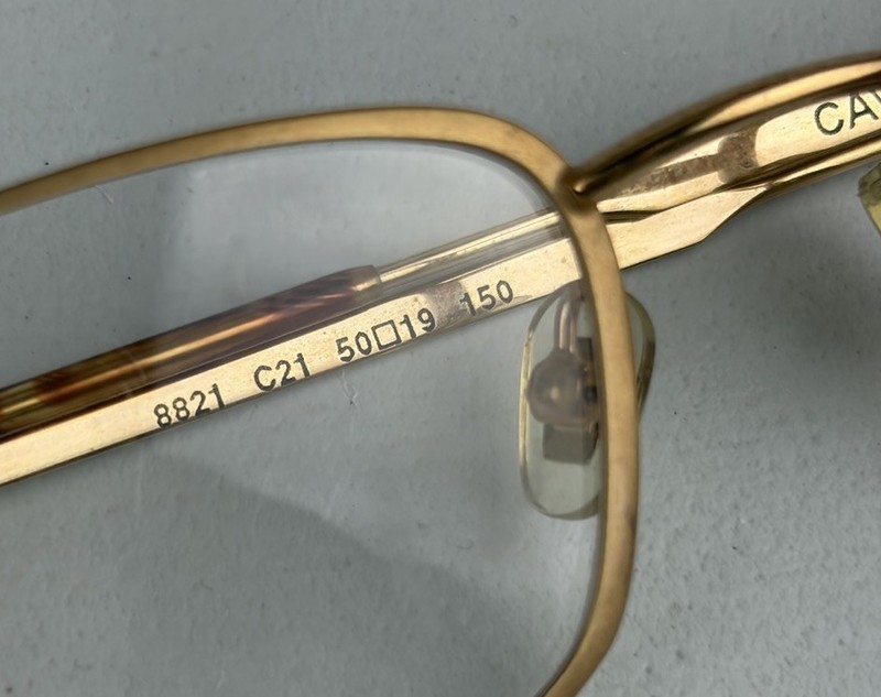 NOS Caviar Midas 8821 Eyeglasses FRAMES C21 Gold 50[]19-150 Tortoise Ends Demo gallery
