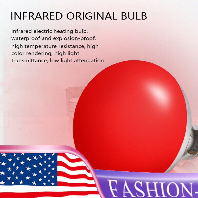 110V 275W IR Infrared Red Heat Light Therapy Bulb Lamp Pain Relief Double Head gallery