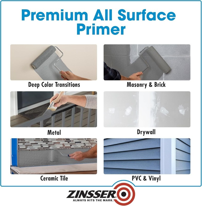 Acrylic Gray Primer Quart - Rust Resistant, Perfect for Interior/Exterior Use gallery