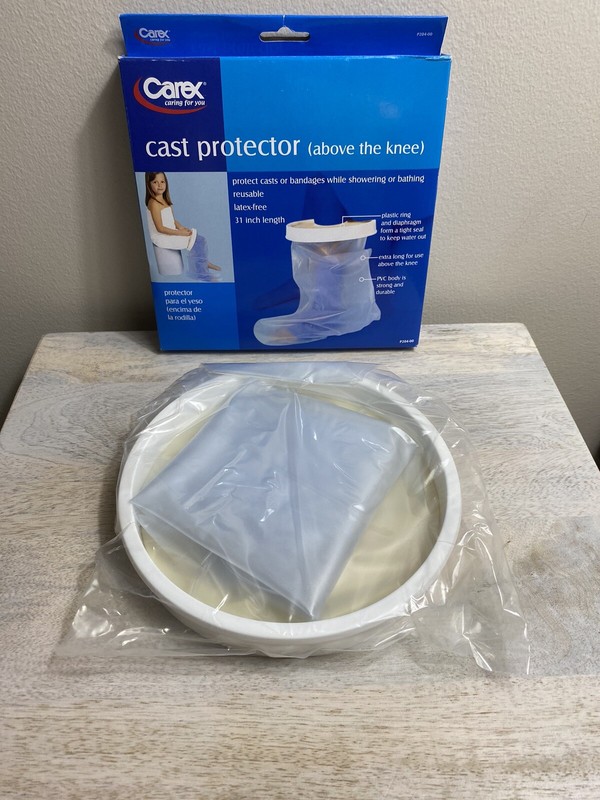 Carex Durable Reusable Latex-Free Plastic Cast Protector (Above The Knee) 31 in gallery