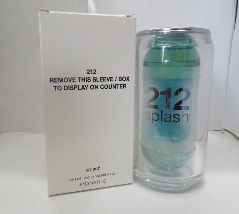212 SPLASH BLUE 2 BY CAROLINA HERRERA EAU DE TOILETTE SPRAY 2 FL OZ/60 ML SEALED