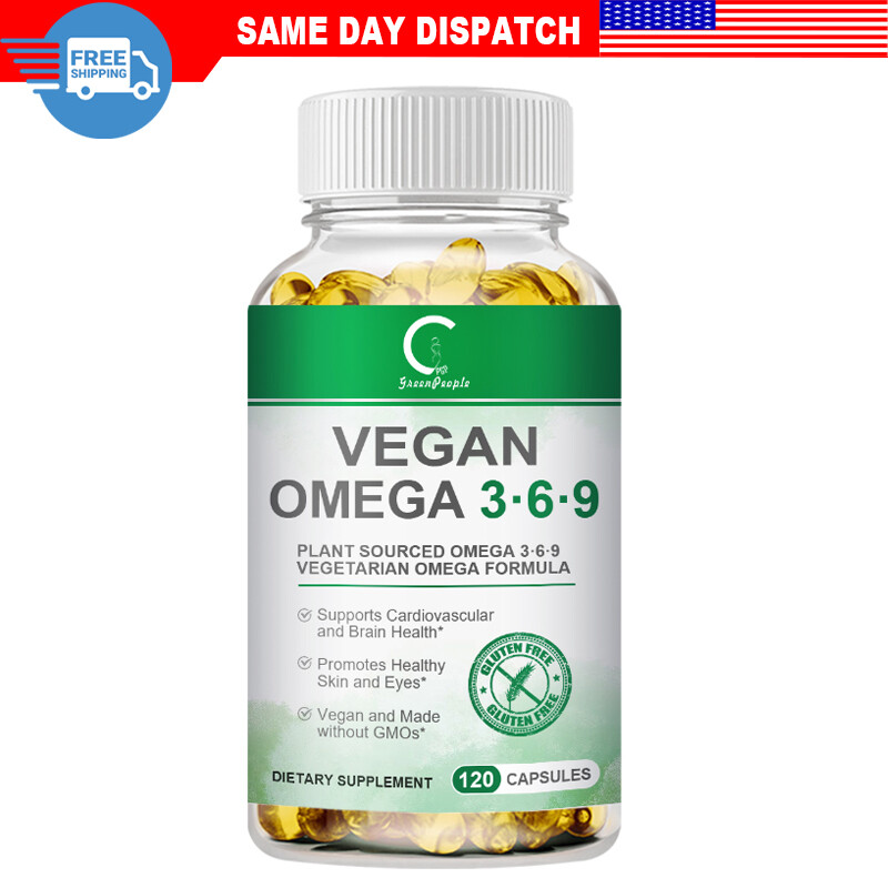 Omega 3 6 9 Vegan Capsules 1360mg High Strength Fatty Acids Immune Support USA