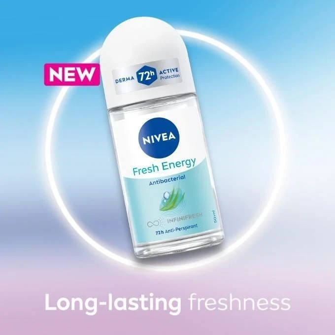 NIVEA Fresh Energy Roll On Deodorant 2 Pack 50ml Women Anti Sweat Long Fresh New gallery