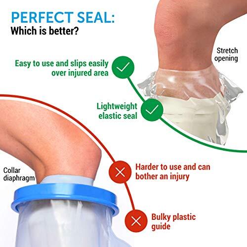 100% Waterproof Cast Cover Half Leg Reusable 2 pk Cast Protector for Shower gallery