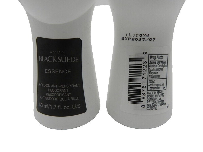 Avon Black Suede ESSENCE Roll-on Anti-Perspirant Deodorant, LOT of 2 NEW 1.7oz gallery
