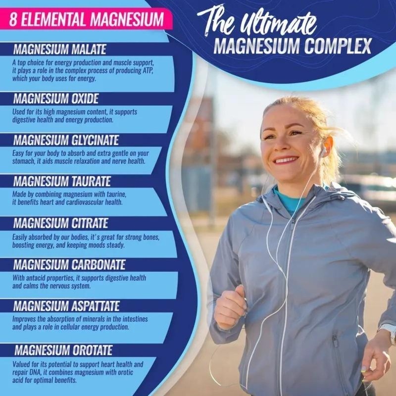NEW Magnesium Complex 8 Essential Magnesium Supplement Fitness Edible gallery