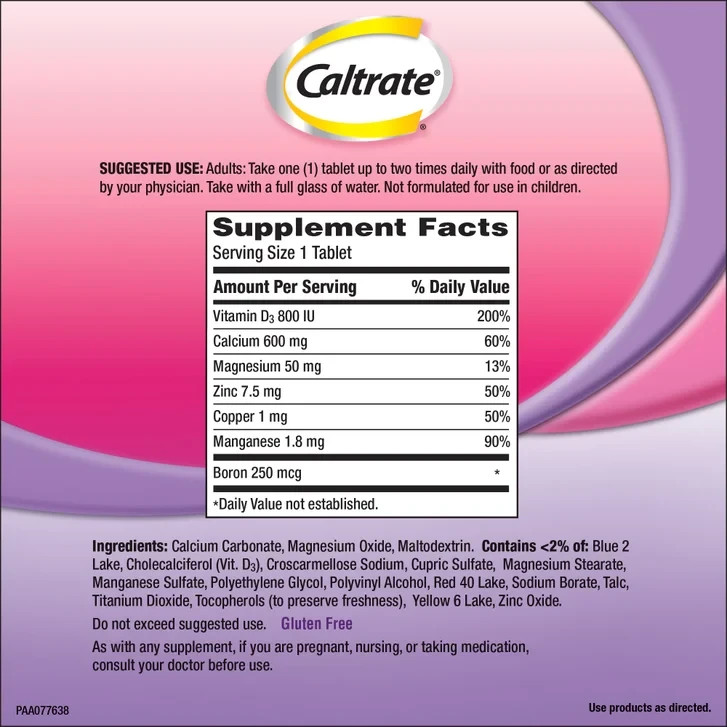 Caltrate 600+D3 Calcium & Vitamin D3 Supplement 320 Ct Tablets EXP 08/2028 gallery