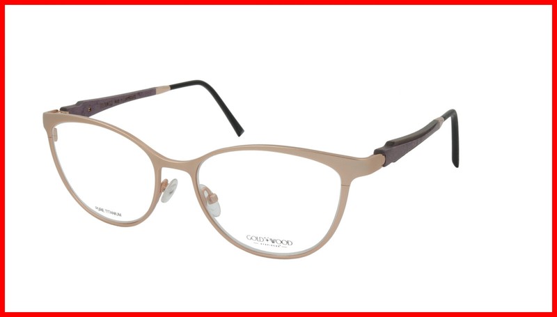GOLD&WOOD Eyeglasses Frame Wood Metal Acetate Luxembourg Made MARYLIN 01 02