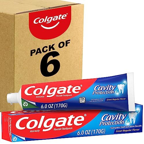 Colgate Cavity Protection Toothpaste Fluoride Pack Of 6 6 Ounce Anticavity