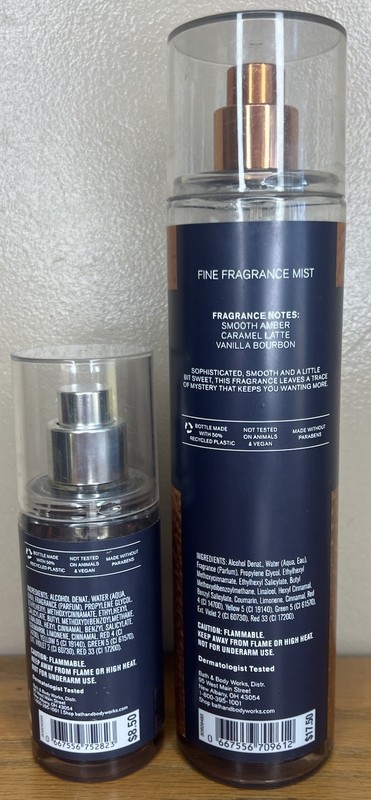 Bath & Body Works RETIRED Midnight Amber Glow Fragrance Mist Set Full & Travel gallery